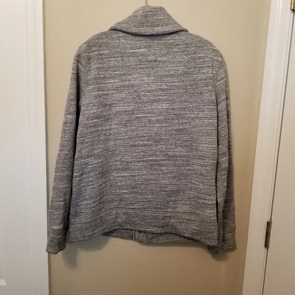 Marc Anthony Mens Button Up Cowl Neck Cardigan Sweater Slim Fit M Heather Gray - Picture 4 of 8